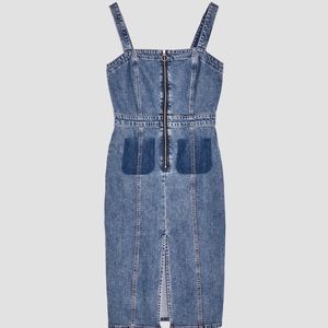 Denim Dress with front slit